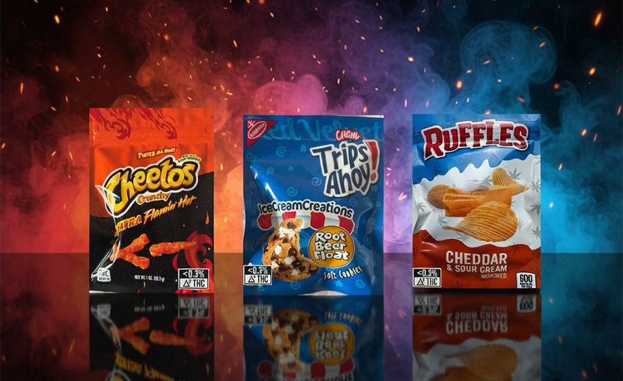THC snack bundle, infused snack sampler, edible bundle, cannabis snack box, mixed edible pack