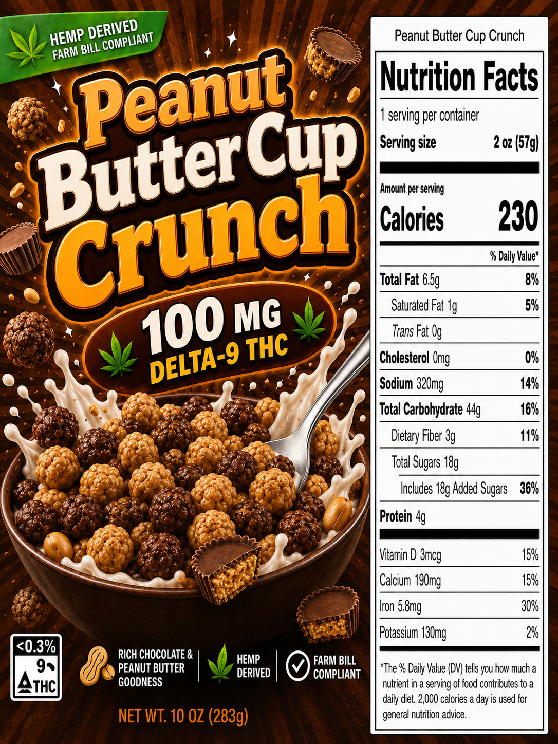 THC Infused Lit Cereal Peanut Butter Crunch