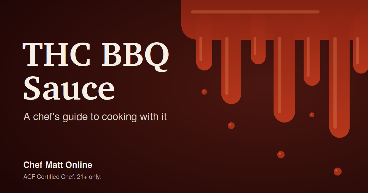 THC BBQ Sauce by Chef Matt and Ganja Eats