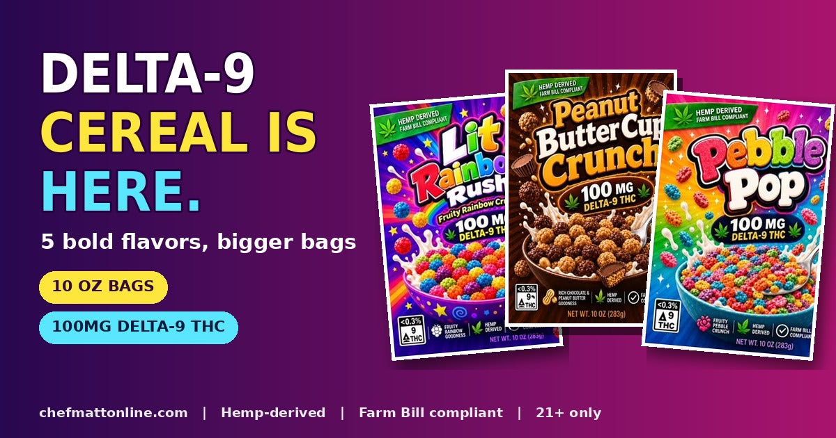 Delta-9 THC Cereal Is Here: 5 Bold Flavors in Bigger 2.5 oz Bags