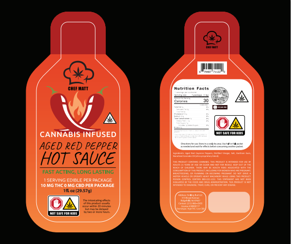 Cannabis Infused Aged Red Pepper Hot Sauce Bundle.