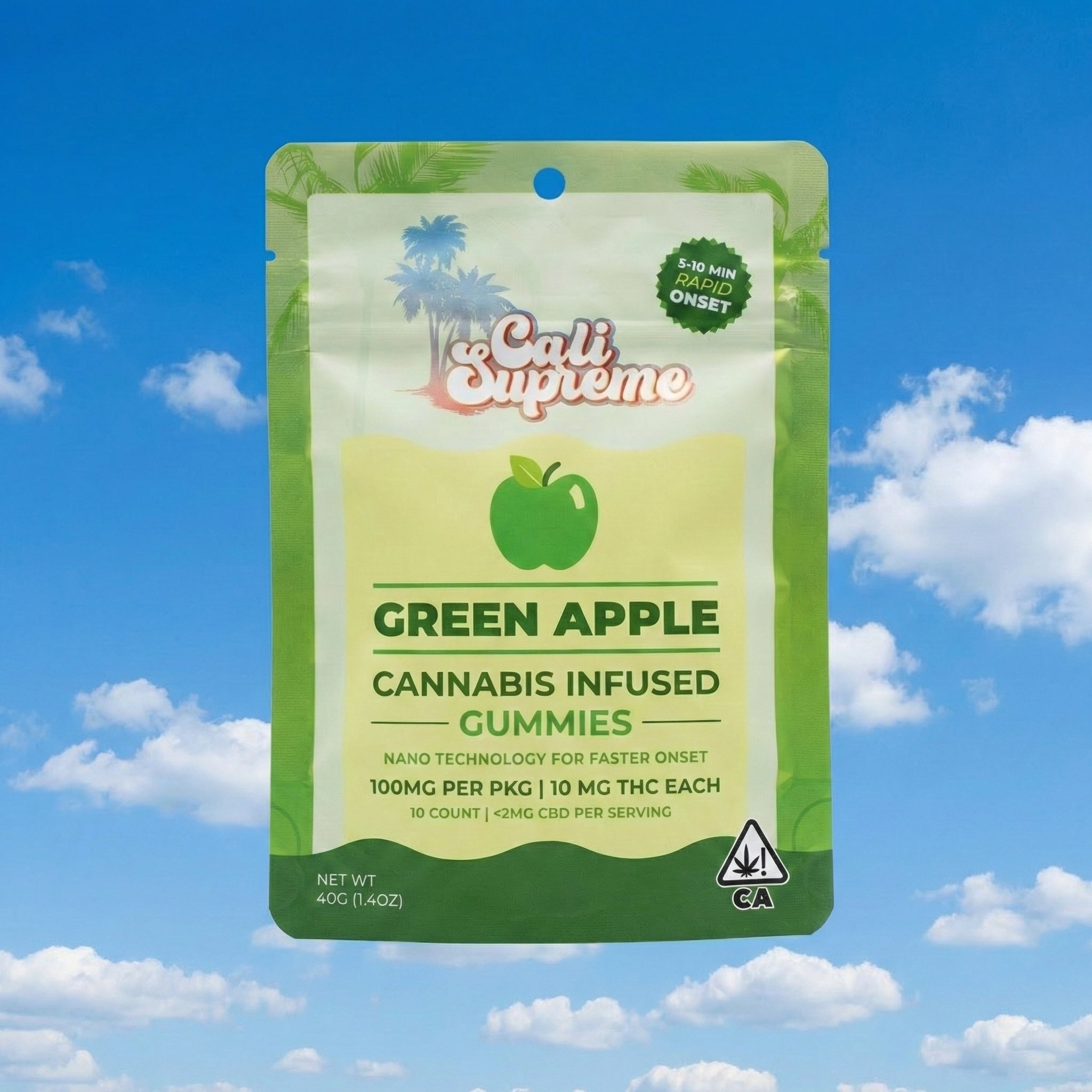 Green Apple Help/Cannabis-Infused Gummies – Fast Onset THC Candy