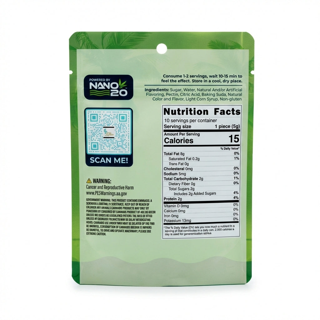 Green Apple Help/Cannabis-Infused Gummies – Fast Onset THC Candy