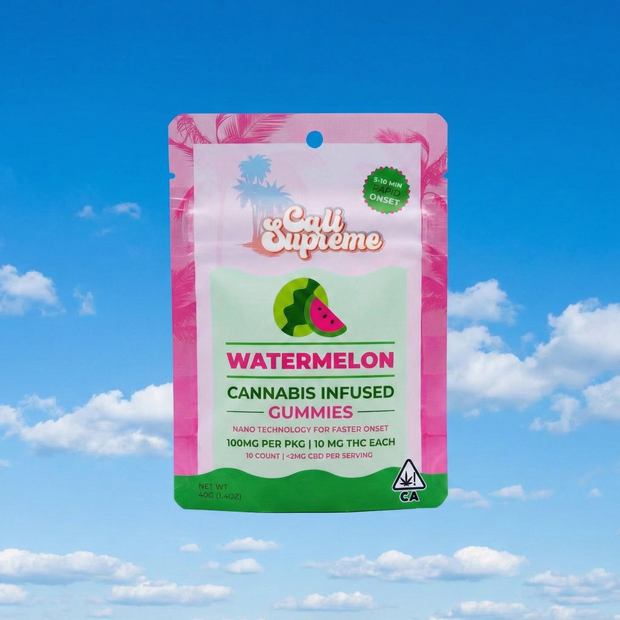 Watermelon Cannabis-Infused Gummies – Fast Onset THC Candy