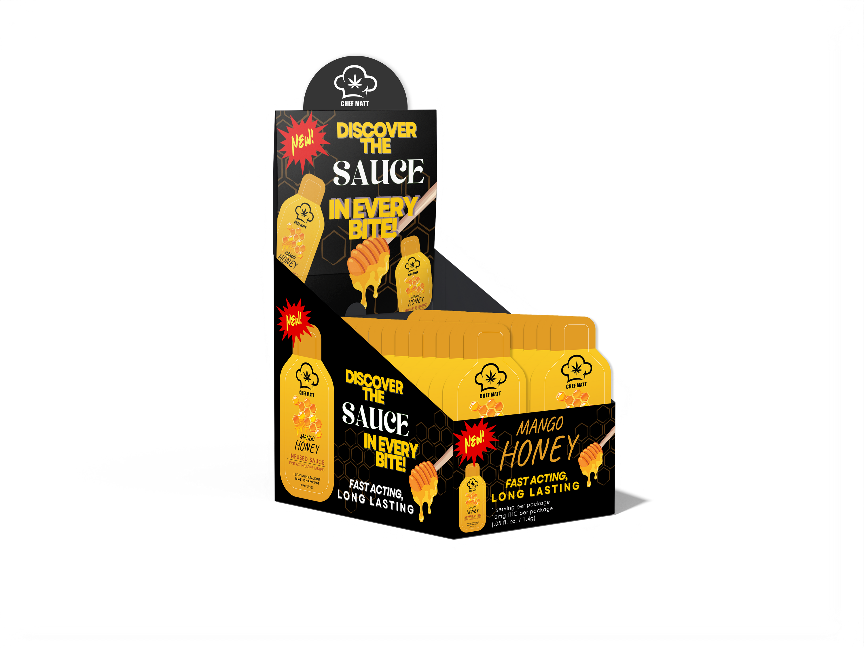 Chef Matt Store Cannabis Infused Mango Honey Bundle | THC honey edibles | gourmet cannabis honey | infused sweet treats | cannabis mango honey