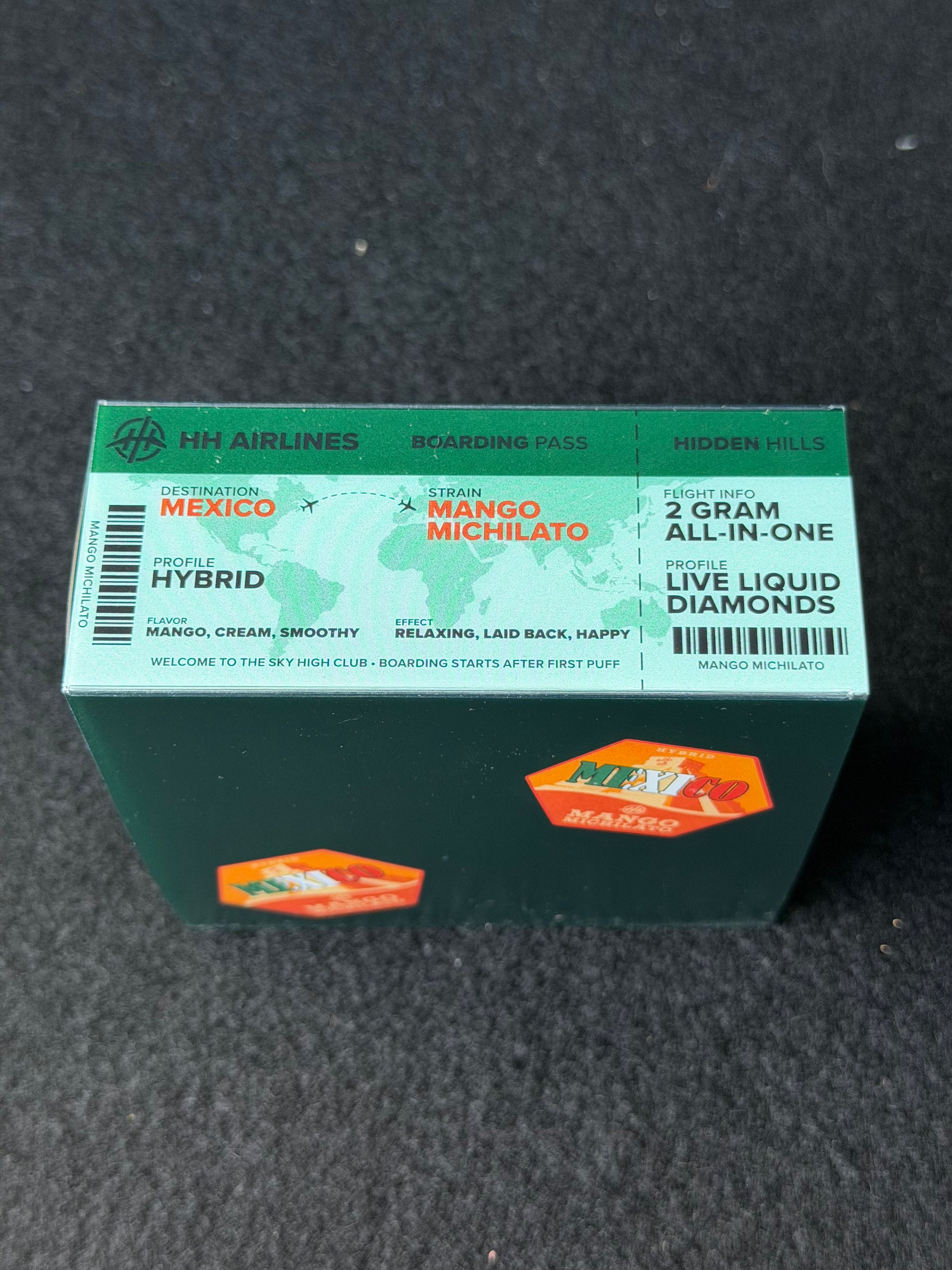 Mango Michilato hybrid 2 gram all-in-one vape pen packaging