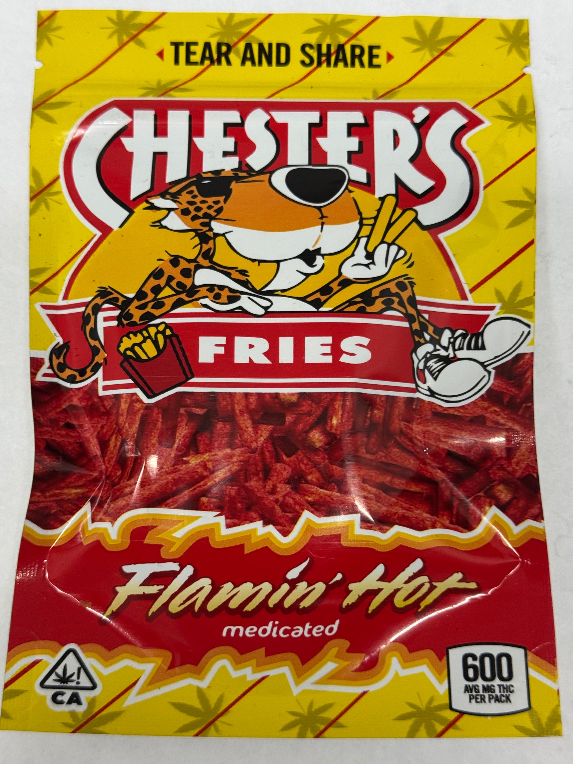 Chef Matt Cannabis Infused Flamin’ Hot Chips product image showing Flamin’ Hot for adult customers