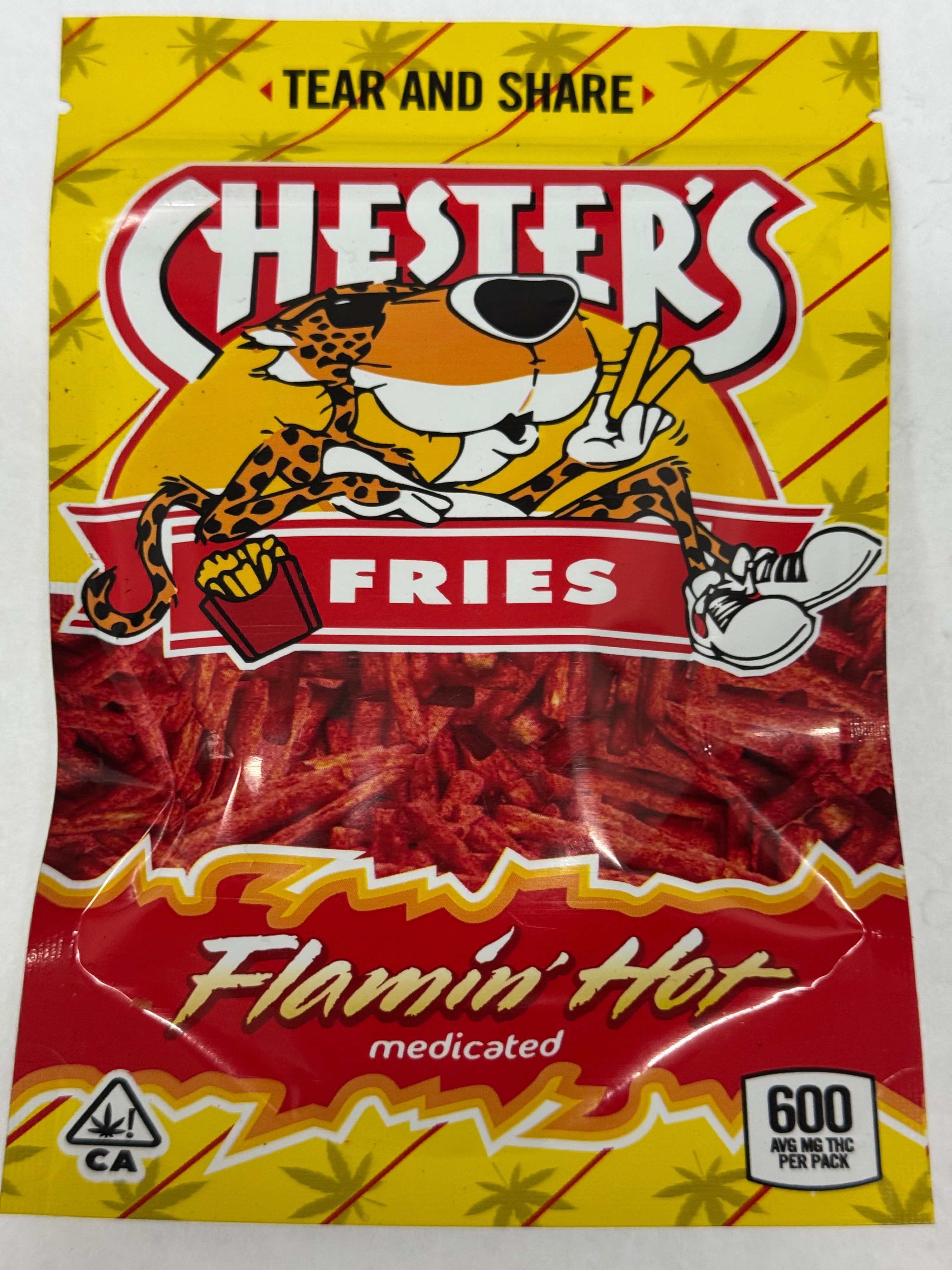 Chef Matt Cannabis Infused Flamin’ Hot Chips product image showing Flamin’ Hot for adult customers
