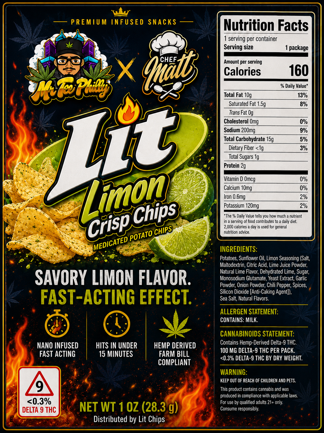 After Dark Party Box with Lit THC infused chips