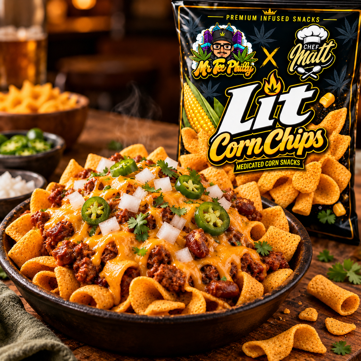 Lit Corn Chips THC infused snack, alternate view