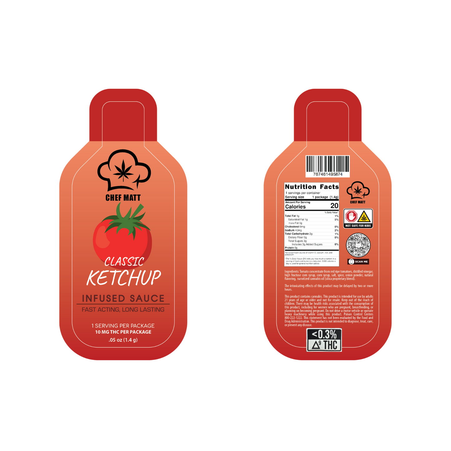 Cannabis Infused Classic Ketchup THC Edible