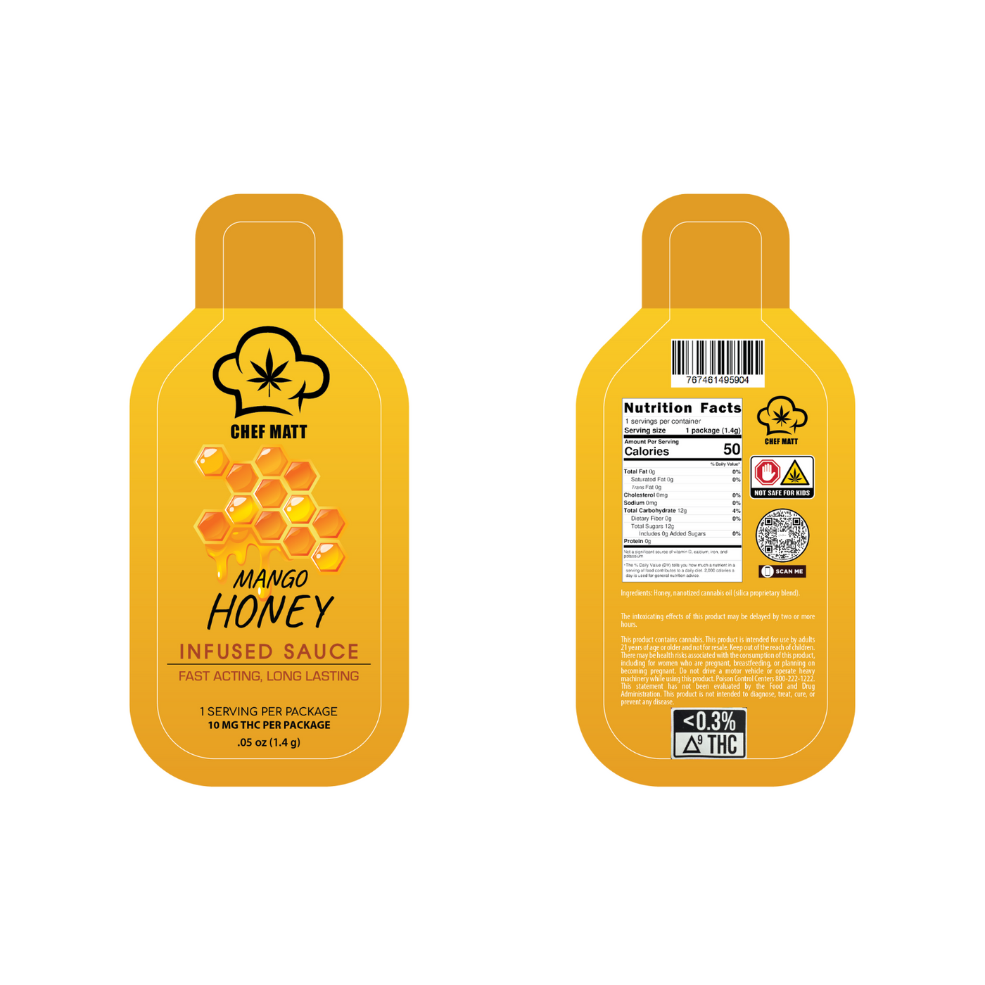 Chef Matt Store Cannabis Infused Mango Honey Bundle | THC honey edibles | gourmet cannabis honey | infused sweet treats | cannabis mango honey