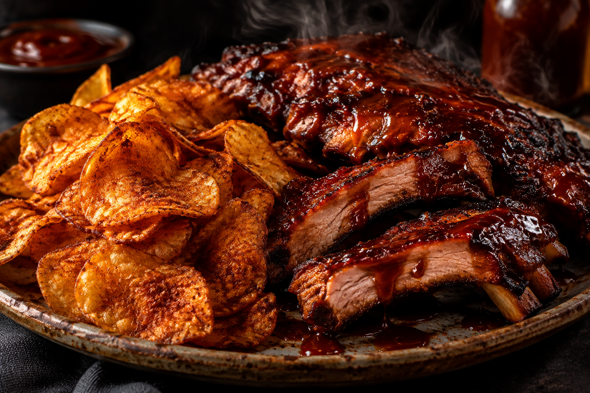 Lit Pitmaster BBQ hemp-derived THC chips, back of bag
