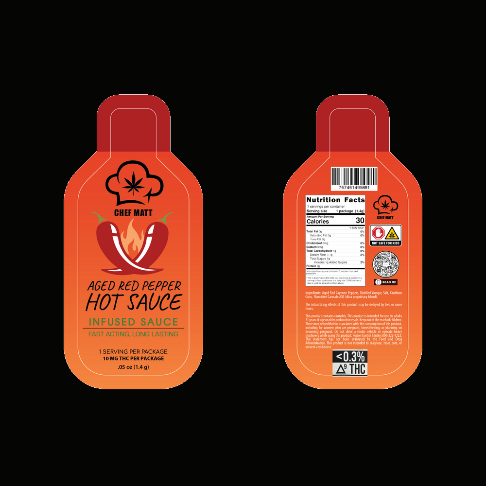 Chef Matt Hot Sauce 5 Pack Bundle | Buy 4 Get 1 Free on black background