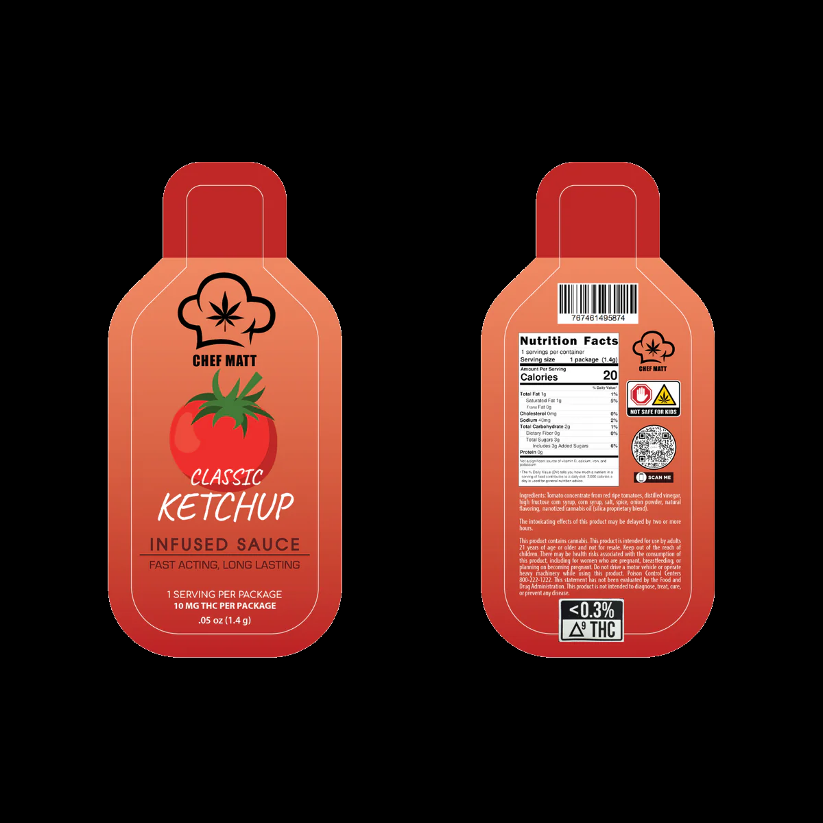 Chef Matt Crafted Classic Ketchup on black background