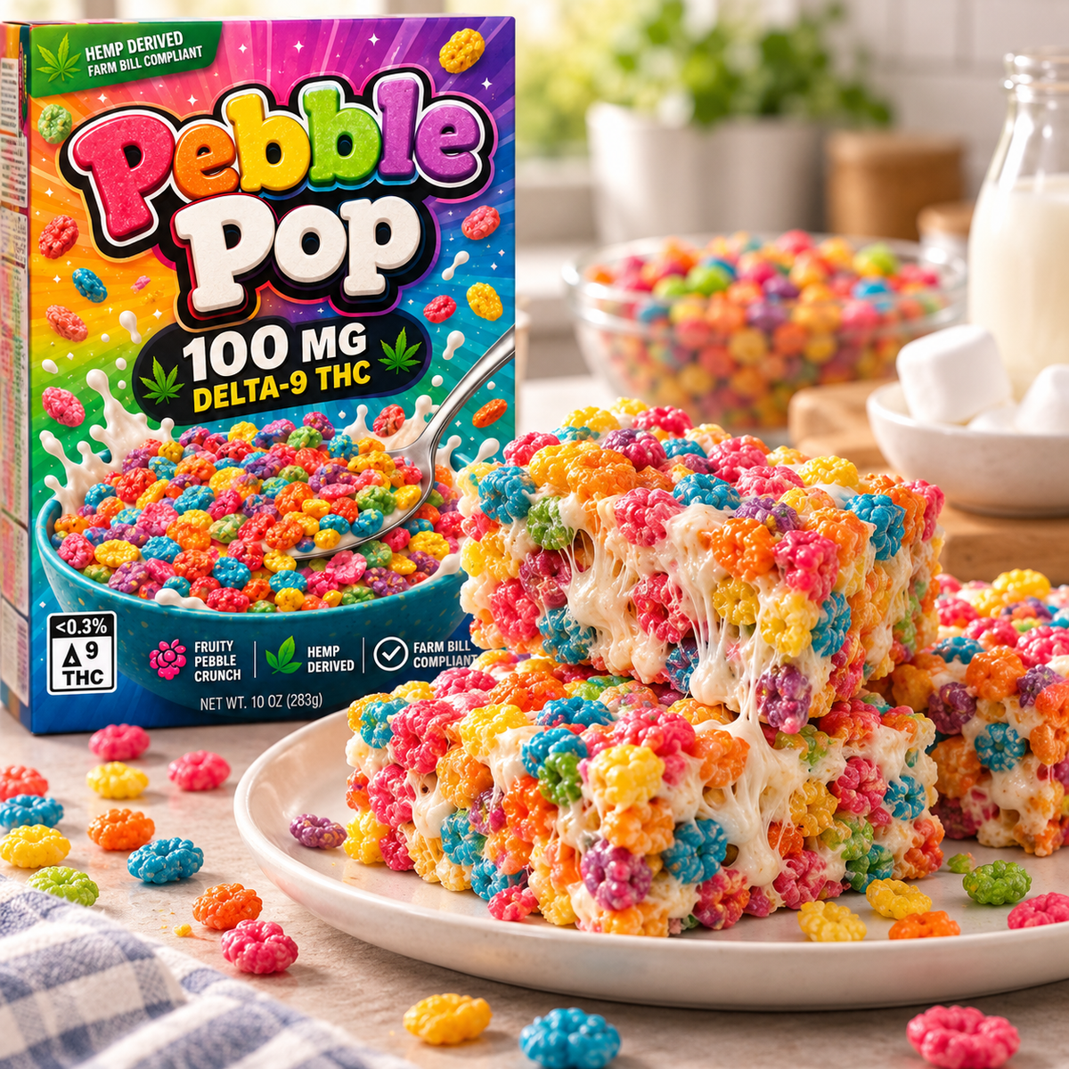 Pebble Pop Delta 9 cereal snack, alternate view