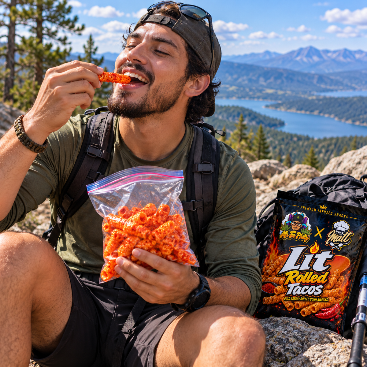 Lit Fuego Rolled Tacos Delta 9 snack, package detail